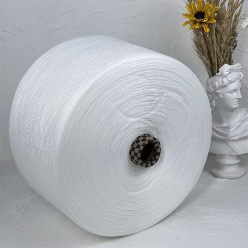 100% Polyester staple Ring Spinning 21S/1,32S/1,40S/1,45S/1  Raw white Yarn for knitting and weaving