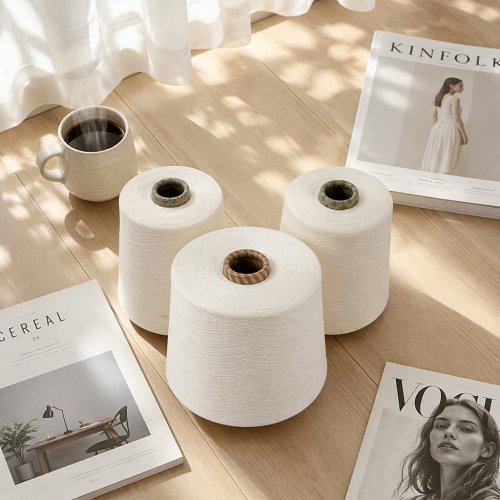 High Quality 100% BCI GRS Eco-Friendly Recyclable Raw Cotton 80S/1 Compact Ring Spun Knitting Weaving Hand Knit Crochet Yarn