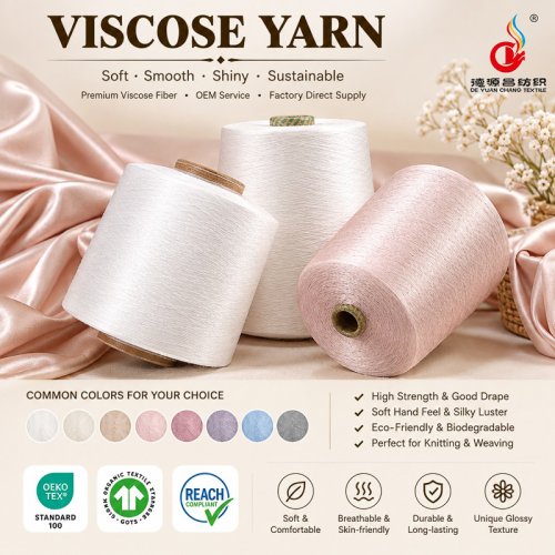 100% Viscose Vortex Spun Yar Custom Raw White Dyed Knitting Weaving Cooling Ring Spun Filament Viscose Yarn