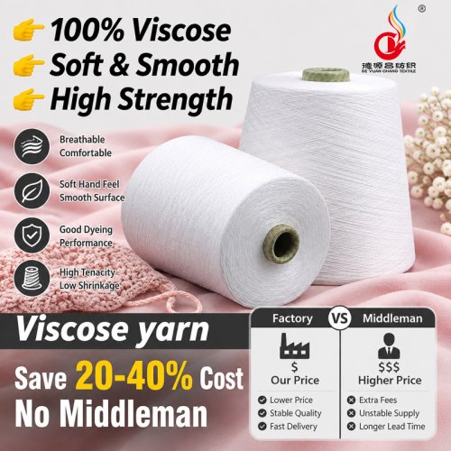 16s/1 High Quality 100% Viscose Yarn Cone Multi-Color Embroidery Sewing Dyed Pattern Machine Embroidery