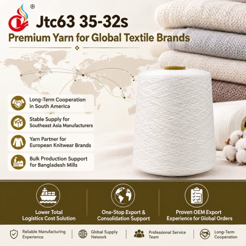 Factory Sale High Tenacity Dyed Polyester/Cotton Blended Yarns Tc63 35-32s for Knitting Fabric Clothes