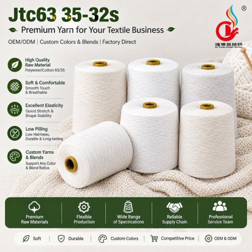 Tc63 35-32s Recycled OE Cotton Blended Yarn, Which Is Used for Sustainable Sock Weaving and Wholesale Supply