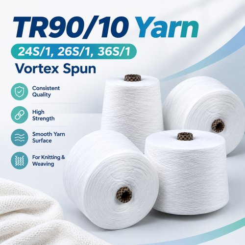 10% Viscose 90% Polyester Core Spun Yarn Crochet Knitting Fancy Melange Blended Yarn
